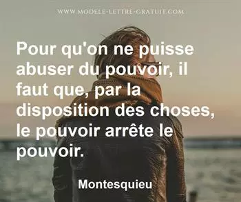 Citation de Montesquieu