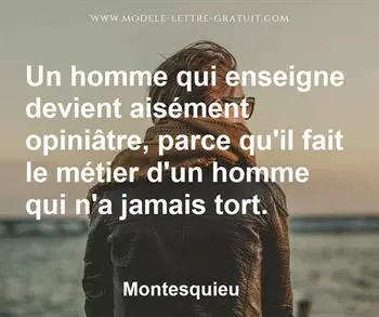 Citation de Montesquieu