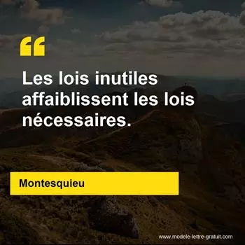Citation Montesquieu