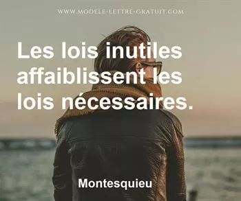 Citation de Montesquieu