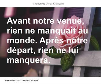 Citations Omar Khayyâm