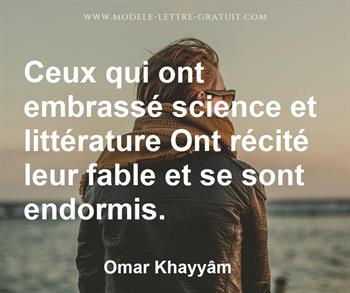 Citation de Omar Khayyâm