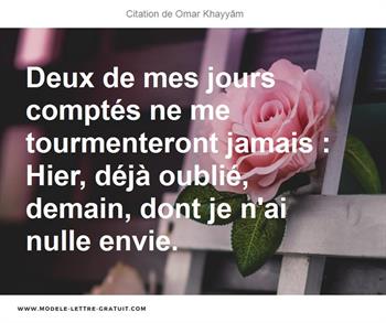 Citations Omar Khayyâm