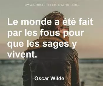 Citation de Oscar Wilde