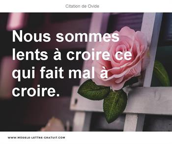 Citations Ovide