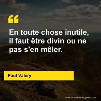 Citation Paul Valéry