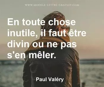 Citation de Paul Valéry