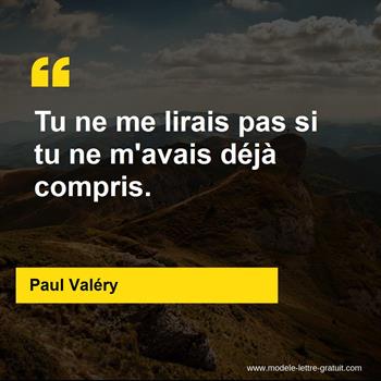 Citation de Paul Valéry