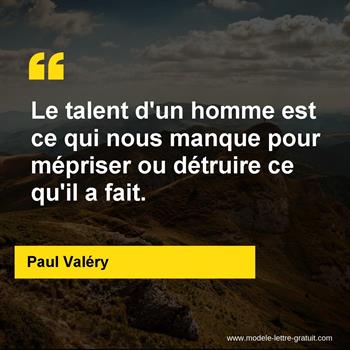 Citation de Paul Valéry