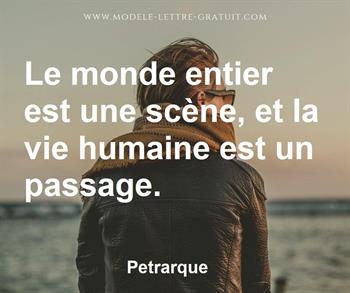Citation de Petrarque