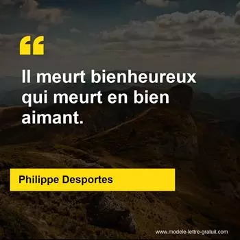 Citation de Philippe Desportes