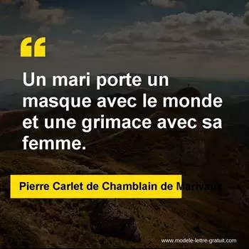 Citation Pierre Carlet de Chamblain de Marivaux