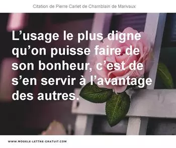 Citations Pierre Carlet de Chamblain de Marivaux