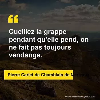 Citation Pierre Carlet de Chamblain de Marivaux