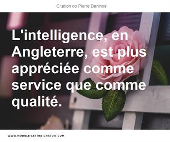 L Intelligence En Angleterre Est Plus Appreciee Comme Service Pierre Daninos