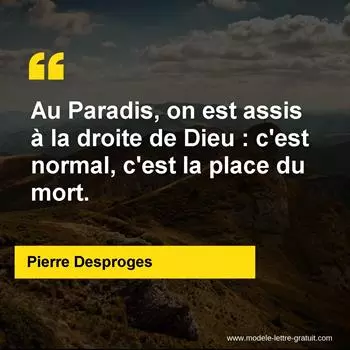 Citation Pierre Desproges
