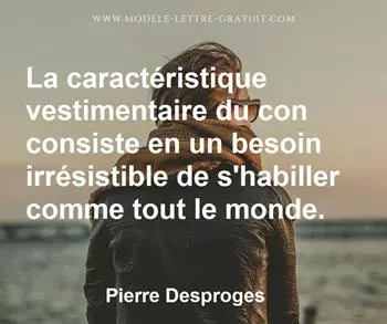 Citation de Pierre Desproges