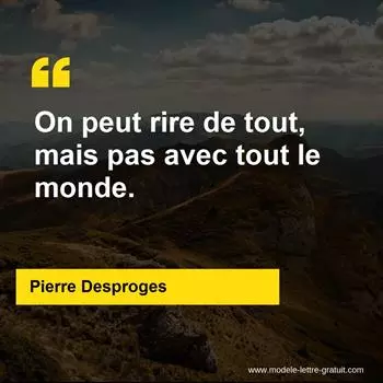Citation Pierre Desproges