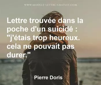 Citation de Pierre Doris