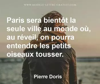 Citation de Pierre Doris