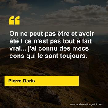 Citation de Pierre Doris