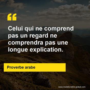 Citation Proverbe arabe