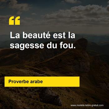 Citation Proverbe arabe