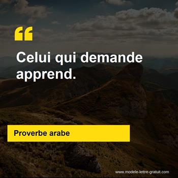 Citation Proverbe arabe