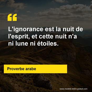 Citation Proverbe arabe