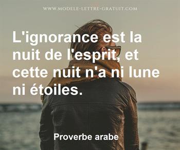 Citation de Proverbe arabe