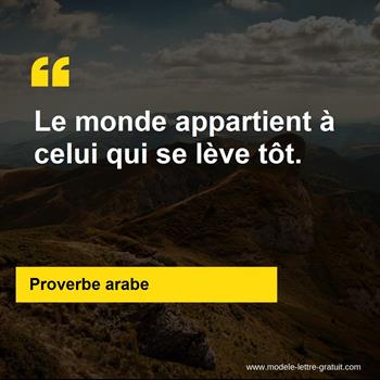 Citation Proverbe arabe