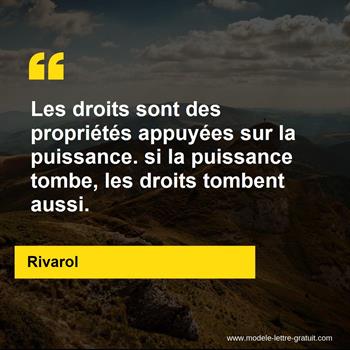 Citation de Rivarol