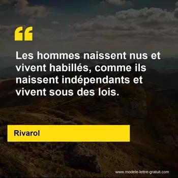 Citation Rivarol