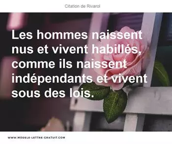 Citations Rivarol