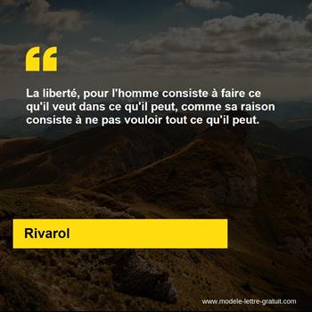 Citation de Rivarol