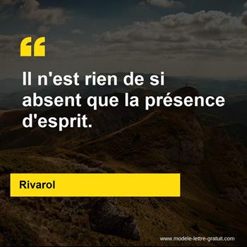 Citation de Rivarol