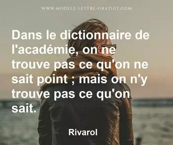Citation de Rivarol