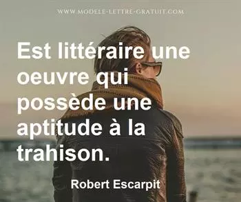 Citation de Robert Escarpit