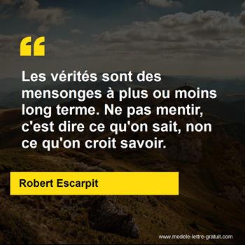 Citation de Robert Escarpit