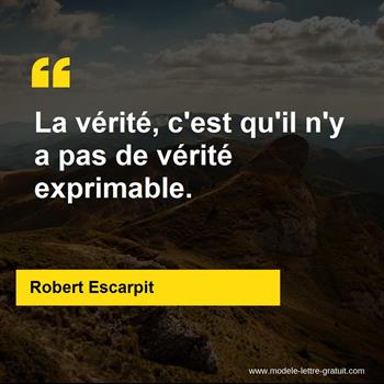 Citation de Robert Escarpit