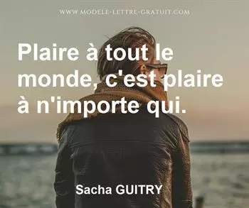 Citation de Sacha GUITRY