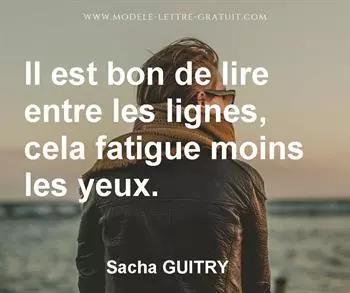 Citation de Sacha GUITRY