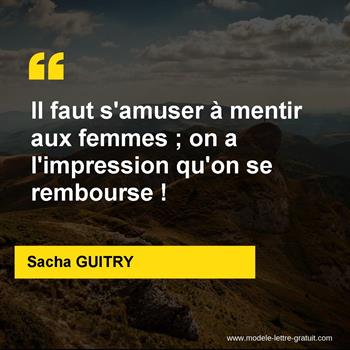 Citation de Sacha GUITRY