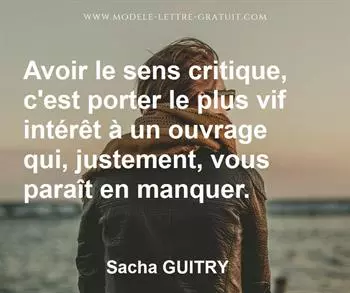 Citation de Sacha GUITRY