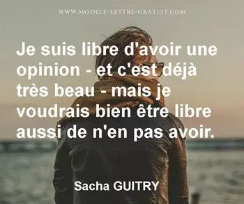 Citation de Sacha GUITRY