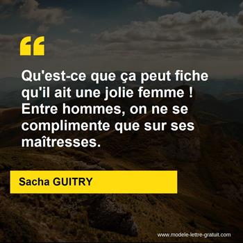 Citation de Sacha GUITRY