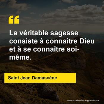 Citation Saint Jean Damascène