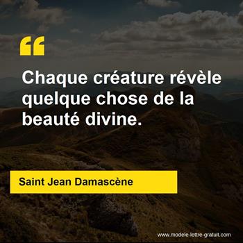 Citation Saint Jean Damascène