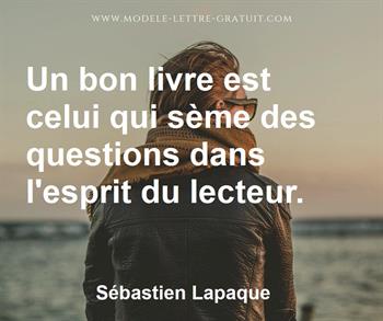 Citation de Sébastien Lapaque