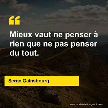 Citation Serge Gainsbourg